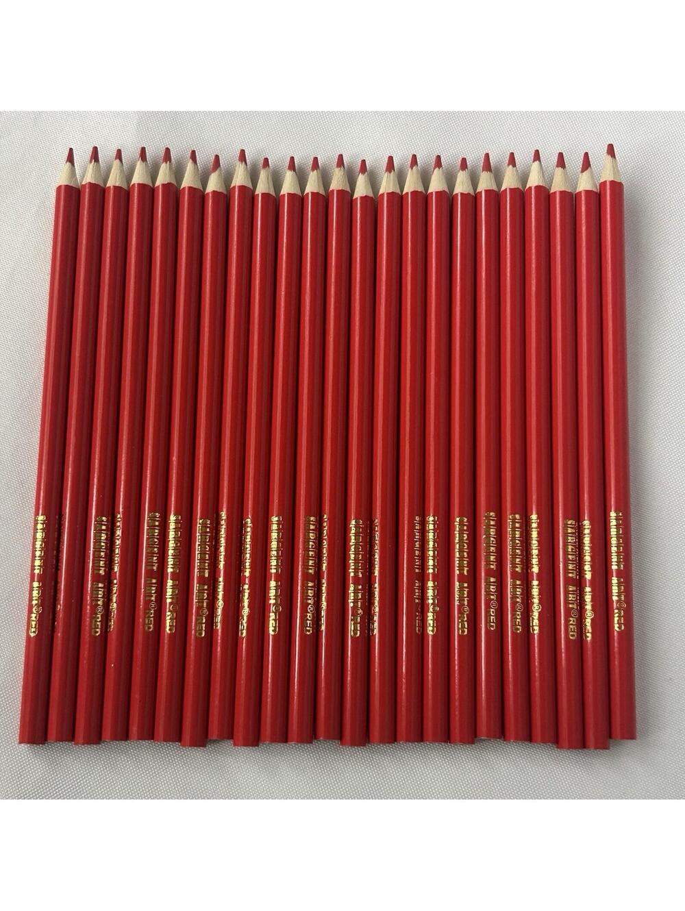 Lot of 23 - Sargent Art - Colored Pencils in RED Pre Sharpened - School Teacher